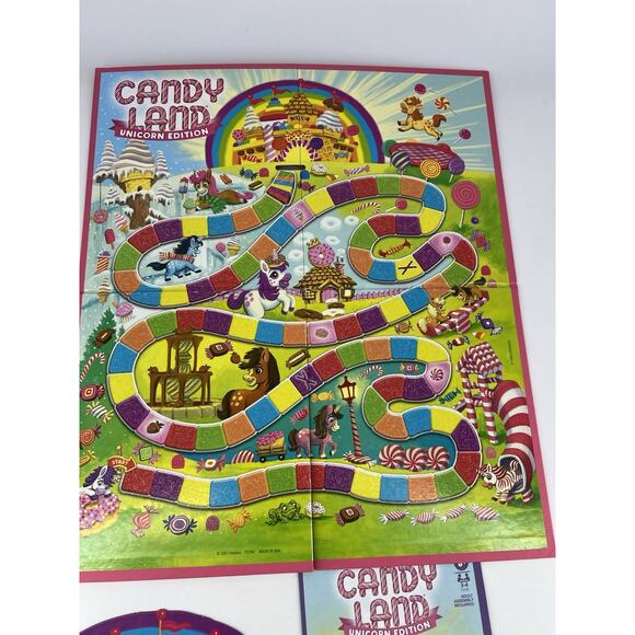 Candy Land Unicorn Edition Preschool Board Game Complete Gifts for Kids - Picture 6 of 6